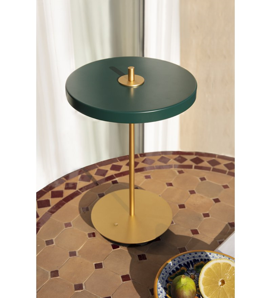Umage :: Lampa stołowa bezprzewodowa Asteria Move zielona wys. 30.6 cm