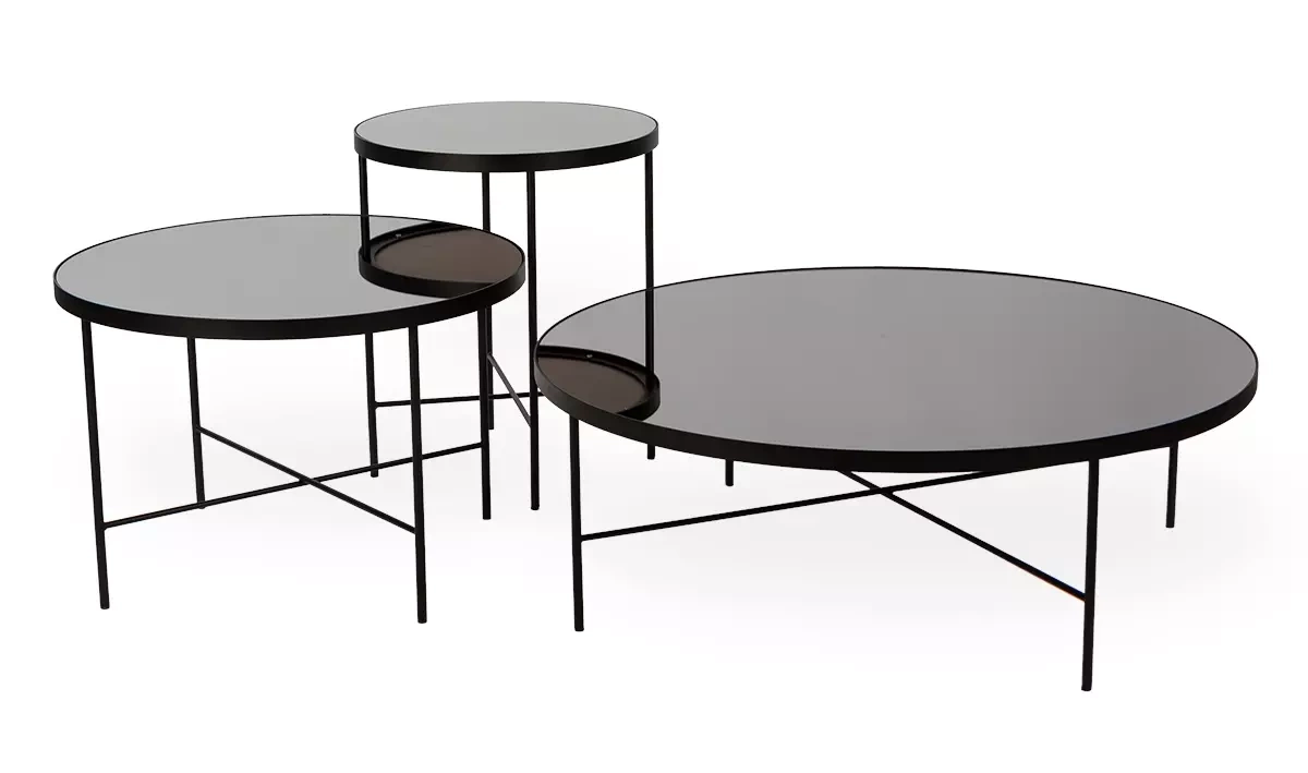 NORDIFRA :: Coffee table Tre black dia. 60 cm