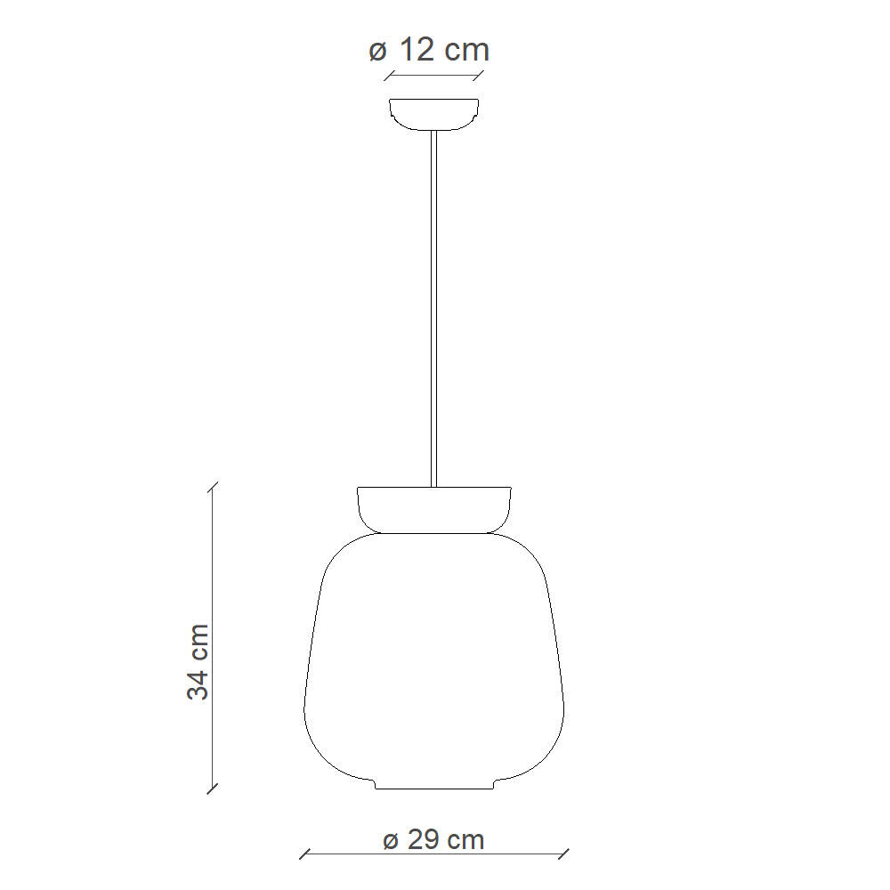 Ferroluce :: Corcovado pendant lamp, diameter 29 cm, ceramic, green and yellow