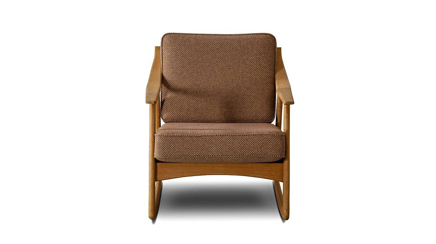 Nordic Line :: Dixon beige upholstered rocking chair, width 67 cm