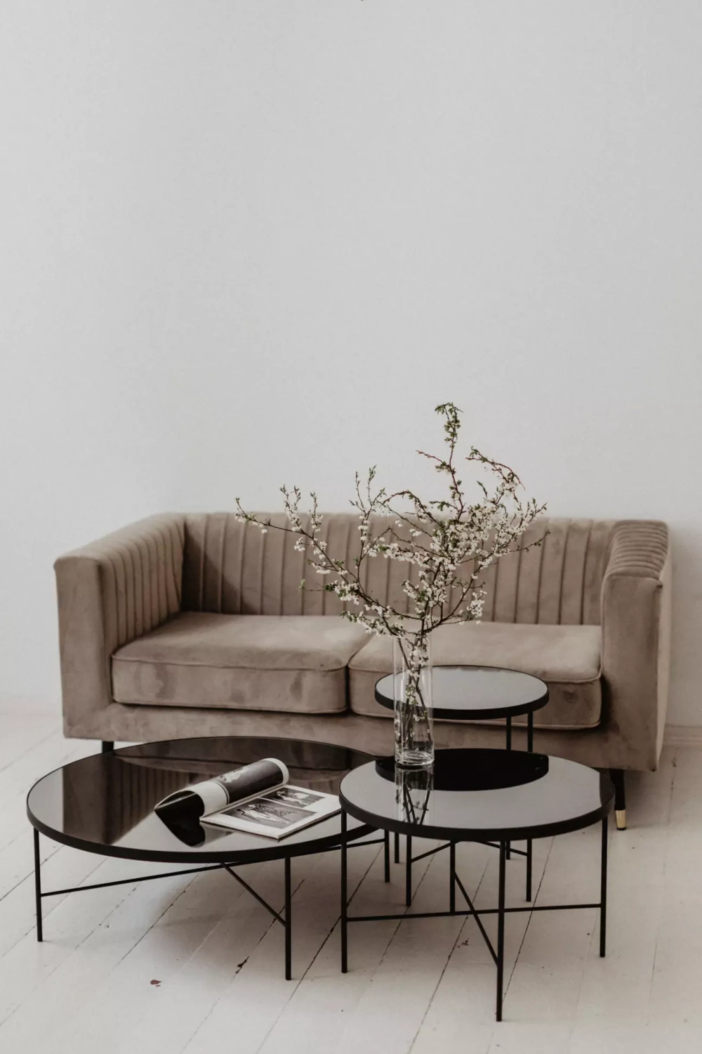 Nordifra :: Couchtisch aus Metall Tre runden Durchmesser 43 cm schwarz