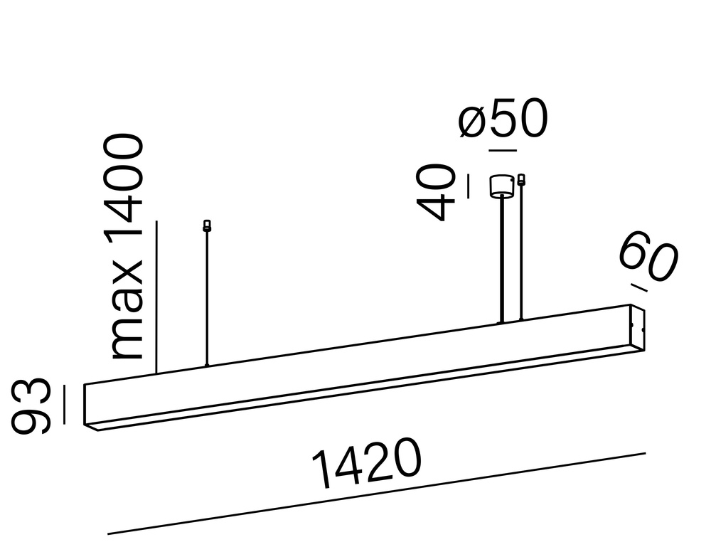 AQForm :: Pendelleuchte SET TRU PRO 142 LED L930 weiß struktur