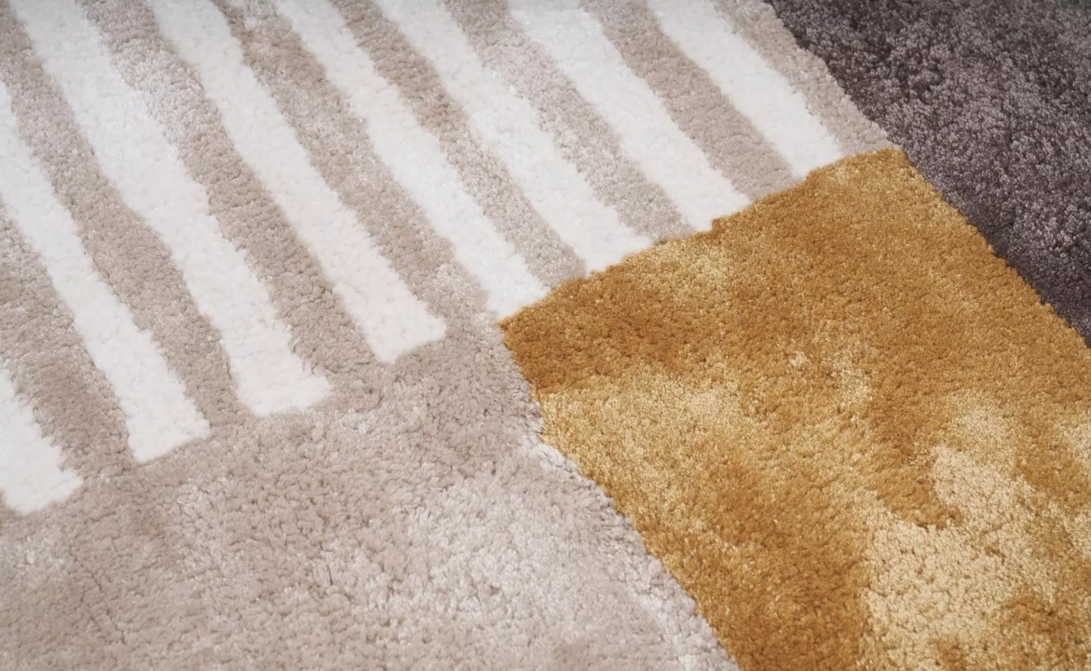 Carpet Decor :: Teppich von viskose Retro handgefertigt beige