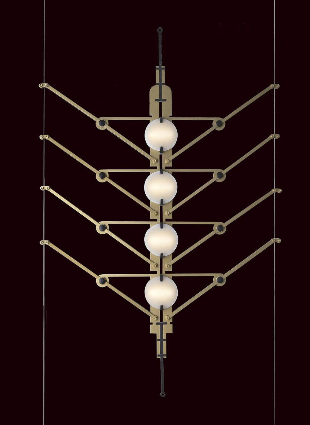 DCW:: VVV modulare Lampe 12 Goldmodule Breite 40 cm
