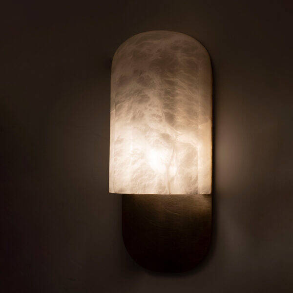 Embassy Interiors :: Urania alabaster brass wall lamp/sconce, height 23 cm