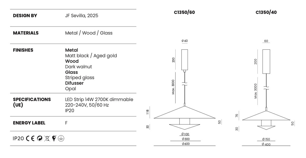 Aromas :: Lampa wisząca Gehit śr. 60 cm