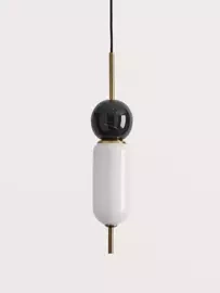 Aromas :: Anet hanging lamp, diameter 10 cm, gold with black marble