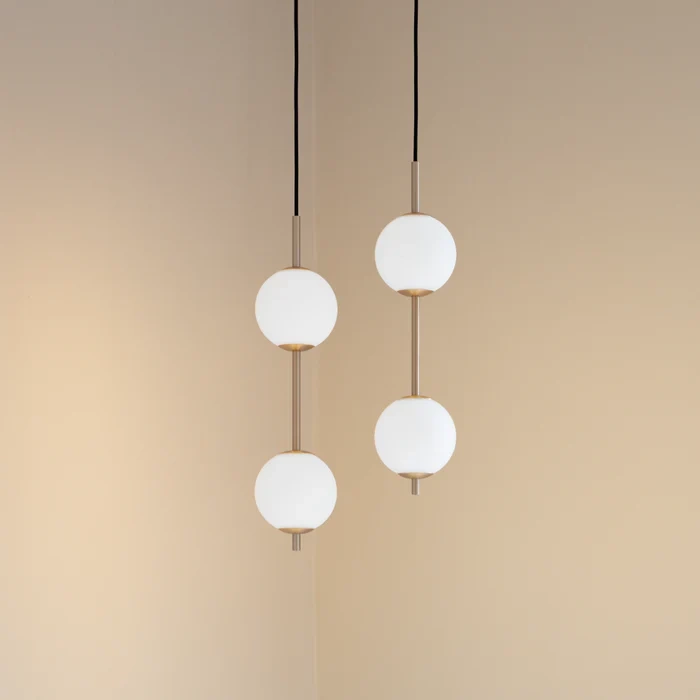 Umage :: Audrey hanging/ceiling lamp, height 50.1 cm, brass, opal shade