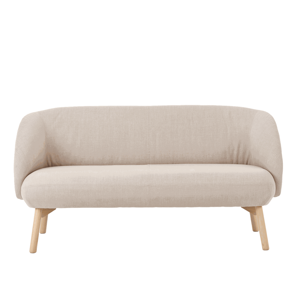 Mobitec :: Thalia 2-seater upholstered sofa, width 149 cm, beige, with wooden legs