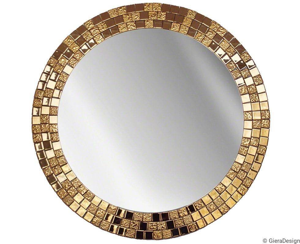 GieraDesign :: Lustro dekoracyjne Aurea okrągłe w złotej ramie śr. 70