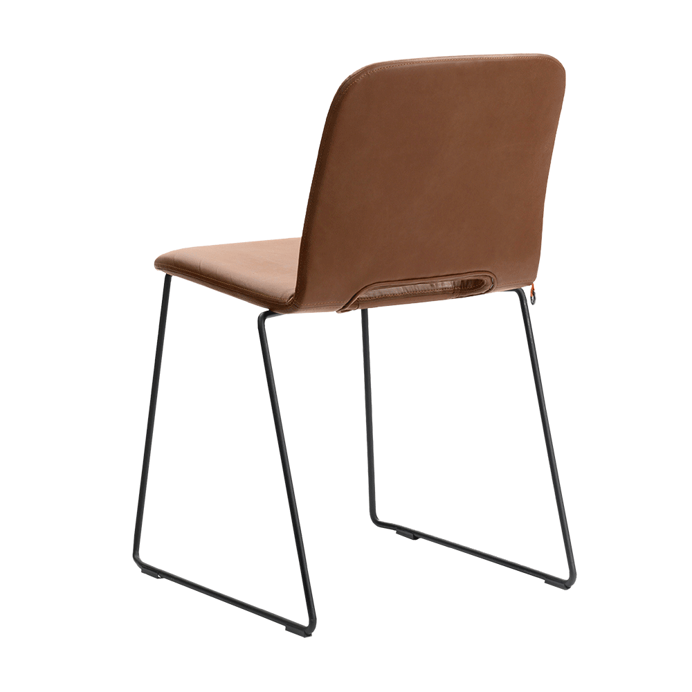 Mobitec :: Pamp C11 upholstered chair, brown, width 50 cm