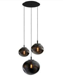 Kaspa :: Avia Black 3 three-light pendant lamp, black