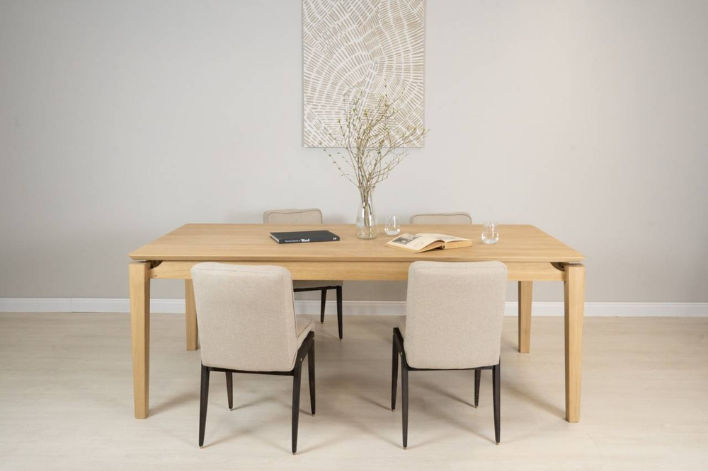 Selfia :: Chamfer oak wooden table - also available as an extendable version