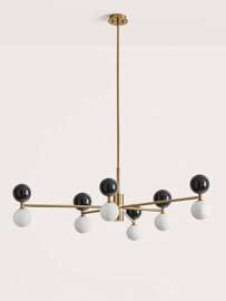 Aromas :: Dalt hanging lamp black marble / gold metal diameter 120 cm