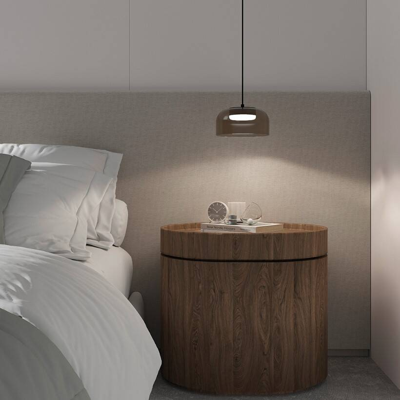 Aromas :: Ipon hanging lamp, diameter 20 cm, transparent / gold metal