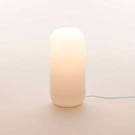 Artemide :: Tischlampe aus Glas Gople Plug Höhe 27 cm weiß