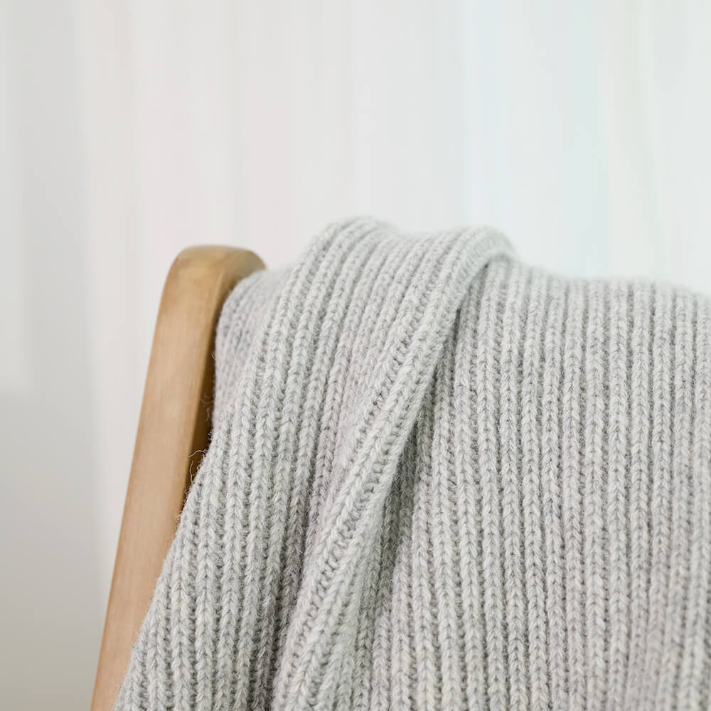 Moyha:: Pled z wełną klasyczny Premium szary 130x220 cm