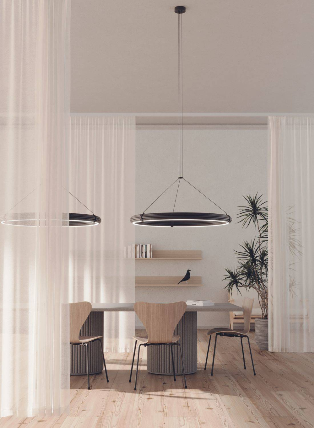 Aromas :: Elli hanging lamp, black, diameter 107.5 cm