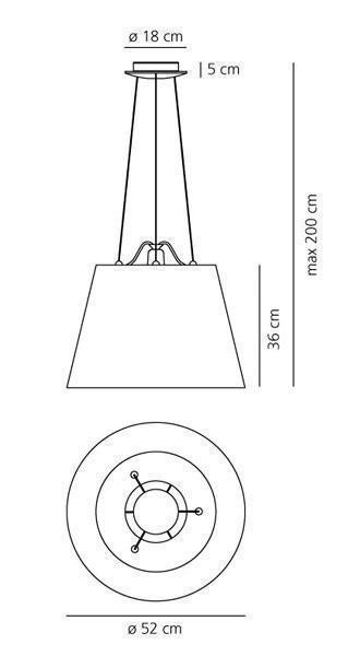 Artemide :: Lampa wisząca Tolomeo Mega szara śr. 52 cm