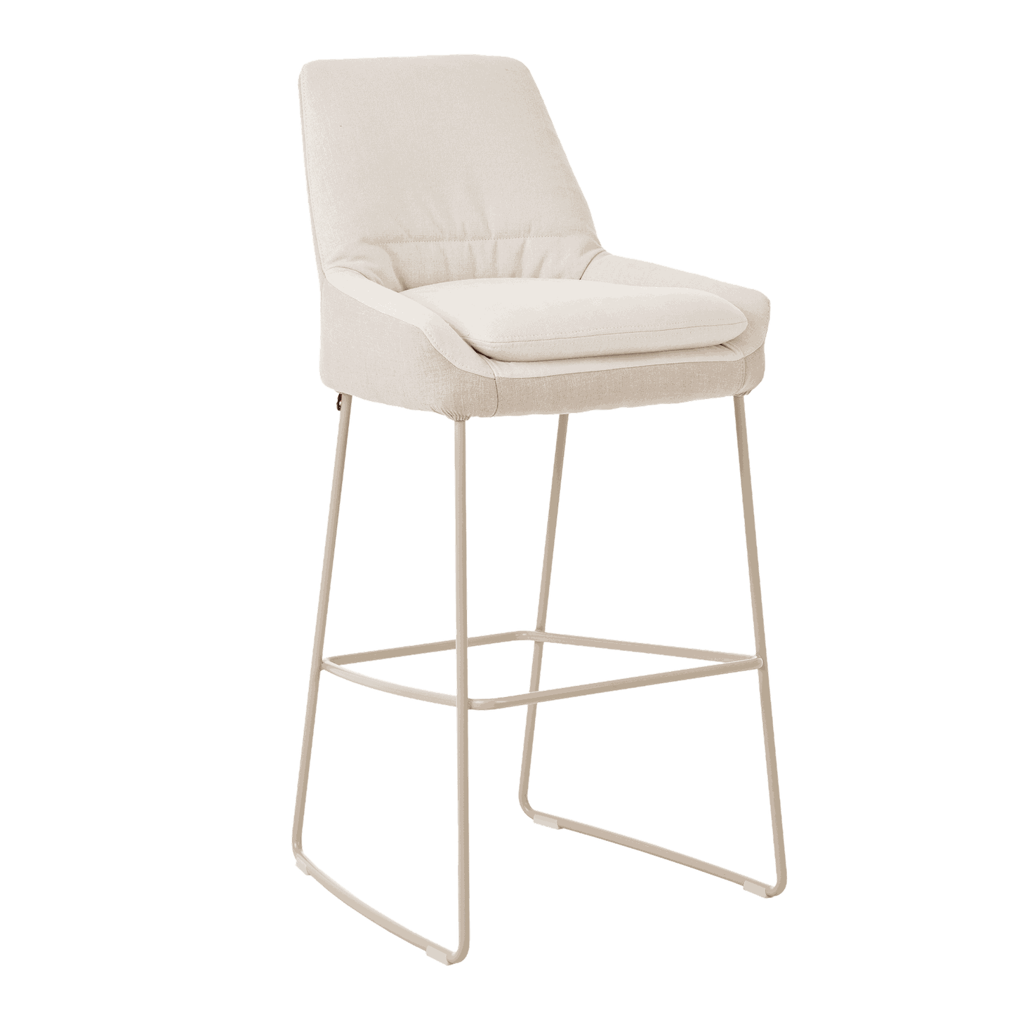 Mobitec :: Saga C27 upholstered bar stool / stool, height 114 cm, gray, metal legs