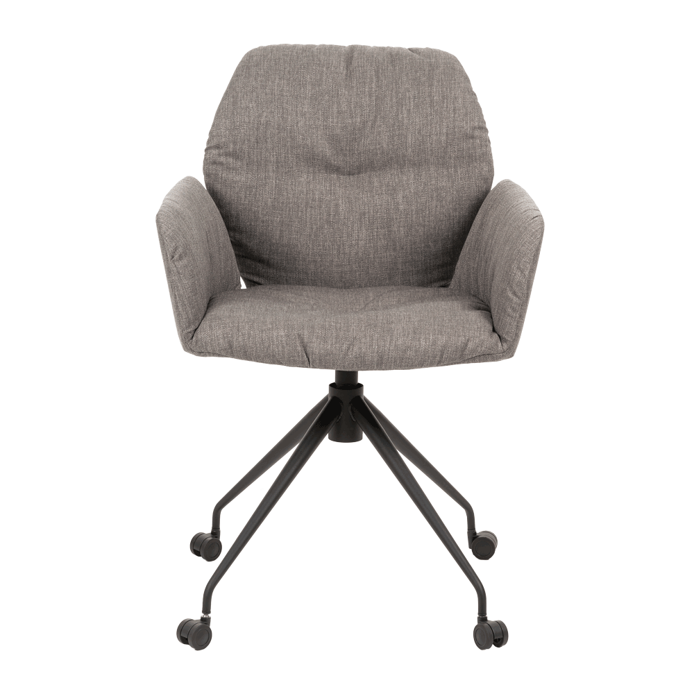 Mobitec :: Mood 99 swivel office chair on wheels, width 60 cm, gray, with armrests