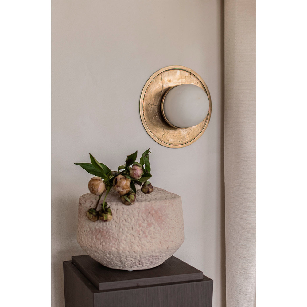 Embassy Interiors :: Mémoire Glas-Messing-Wand-/Deckenleuchte, Durchmesser 30 cm