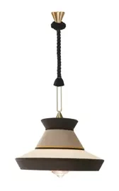 Contardi :: Hanging outdoor lamp Calypso So Guadaloupe brown dia. 70 cm