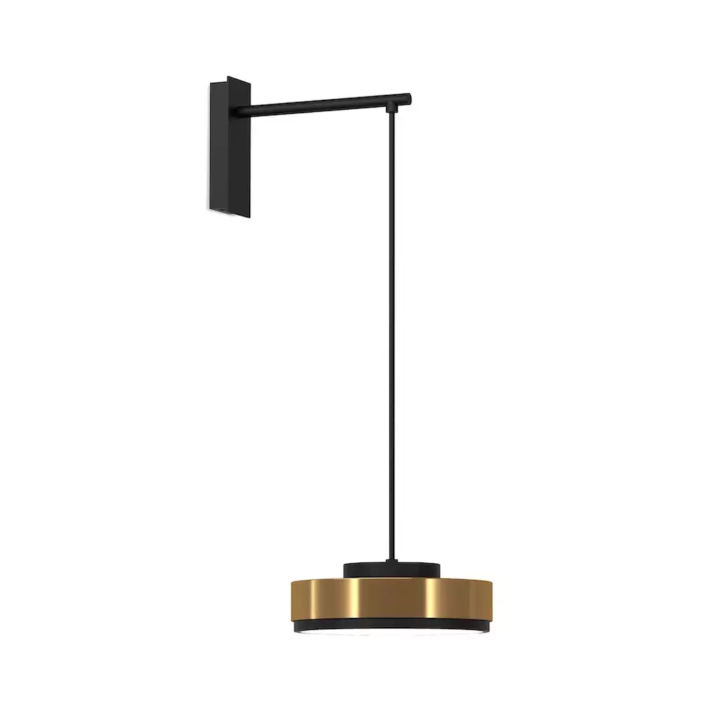 Contardi :: Discus Ap wall lamp/sconce, diameter 20.7 cm, gold and black
