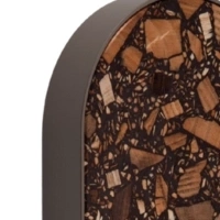 wooden || dark brown || terrazo