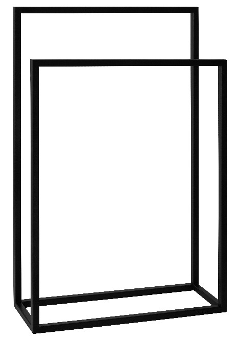 Metal towel rack Stand black height 95 cm