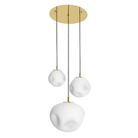 Kaspa :: Hanging lamp Cloe gold 3 shades H: 155 cm