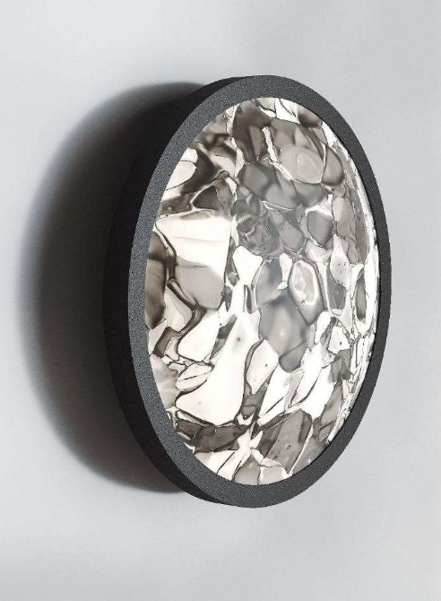 Brokis :: Convex wall lamp, diameter 42.6 cm, transparent black