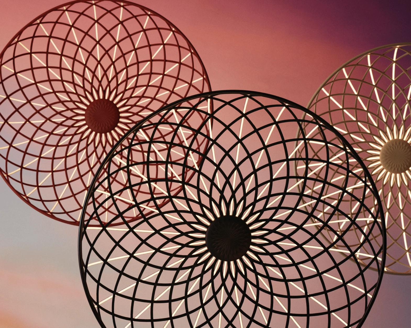 Flos :: Skynest Mandel Pendelleuchte, Durchmesser 90 cm