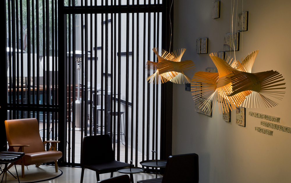 Lzf :: Hängelampe aus Holz Mini Mikado Durchmesser 70 cm weiß