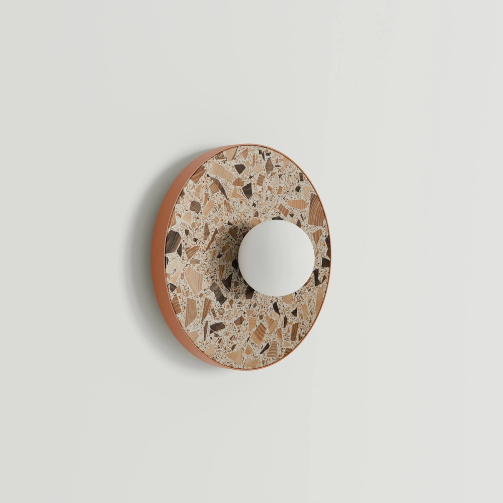 Kaspa :: Legra wall lamp / sconce, width 30 cm, terracotta IP44