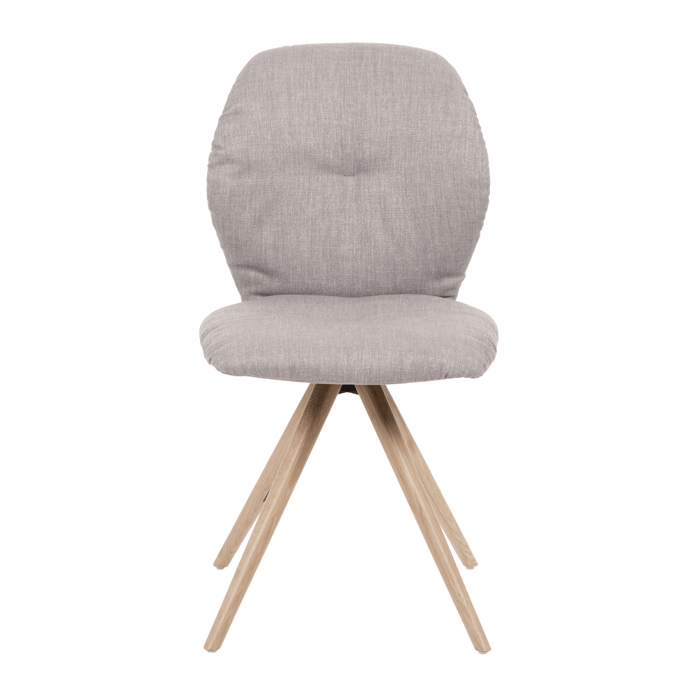 Mobitec :: Mood 90 upholstered chair, gray, width 47 cm, wooden legs