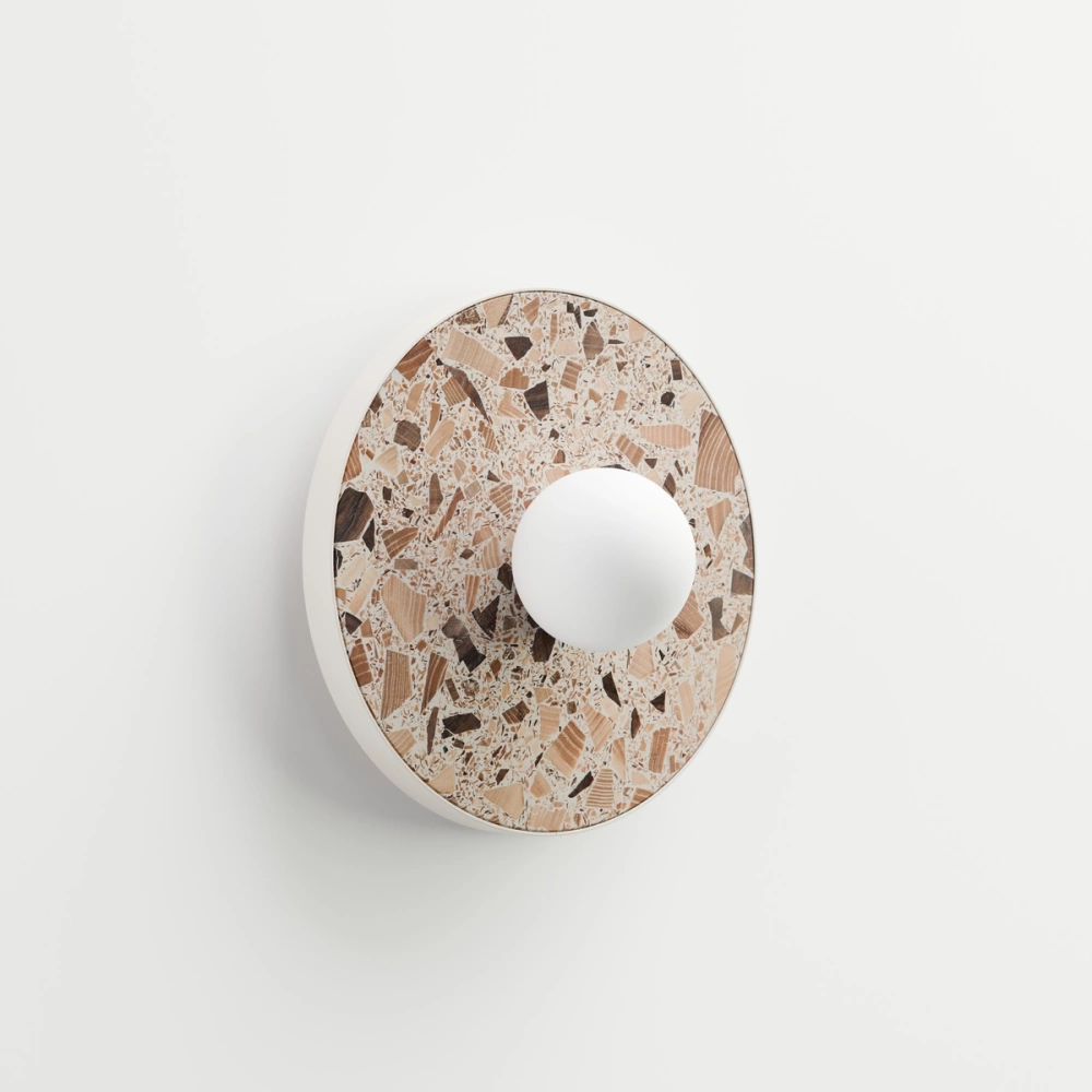 Kaspa :: Legra Wandleuchte / Wandleuchte, Breite 30 cm, Creme IP44