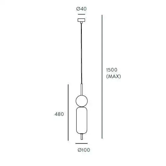 Aromas :: Lampa wisząca Anet złota z zielonym marmurem