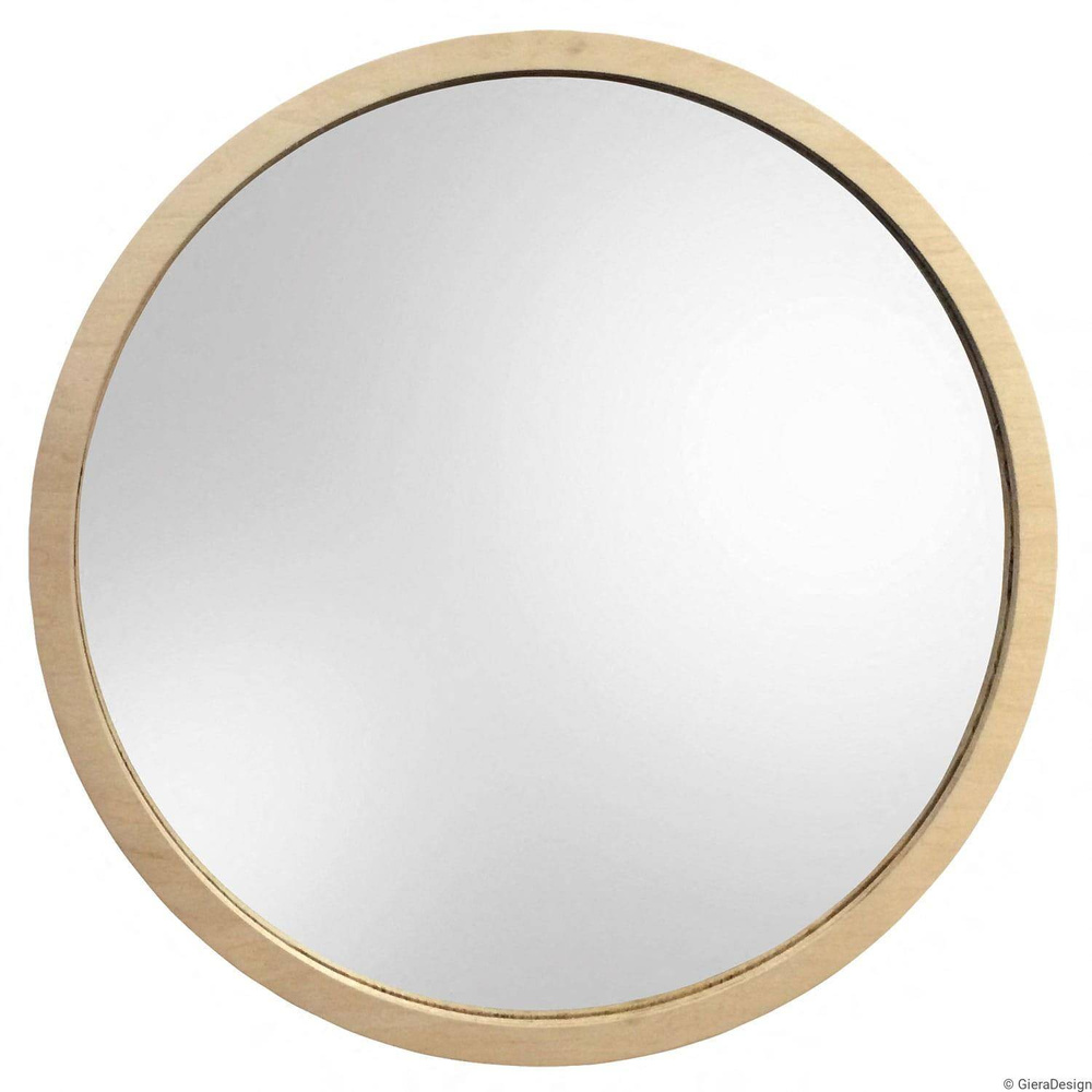 GieraDesign :: Spiegel in einem Sperraus Holzrahmen Scandi Wood runden skandinavisch Durchmesser 50 natürlich