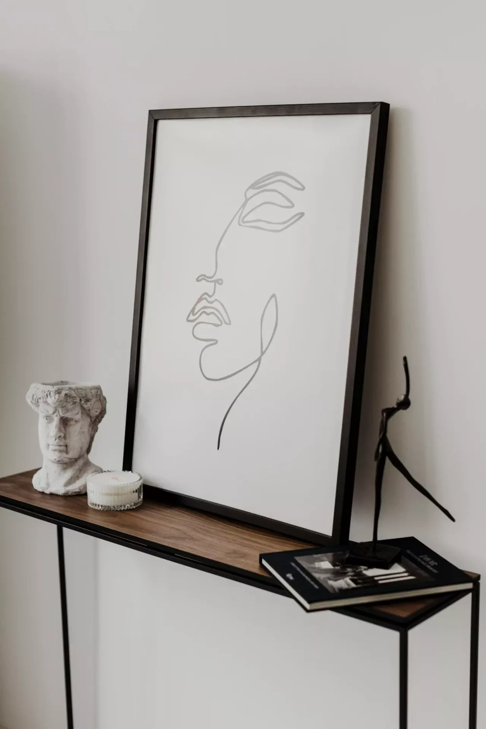 Nordifra :: Konsole aus Metall Stam 220 Amerikanische Walnuss Größe xl schwarz