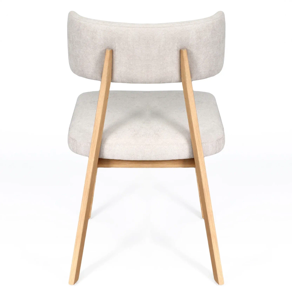 Claudie :: Chloe upholstered chair, wooden legs, color to choose, width 48 cm