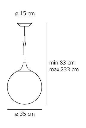 Artemide :: Pendant lamp Castore white 35 cm