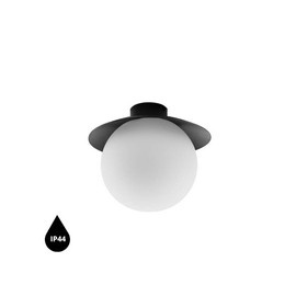 Ummo:: Kull C ceiling lamp, diameter 20 cm, black, IP44