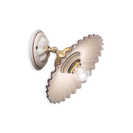 Ferroluce :: L'Aquila weiße Wandleuchte, Durchmesser 23 cm