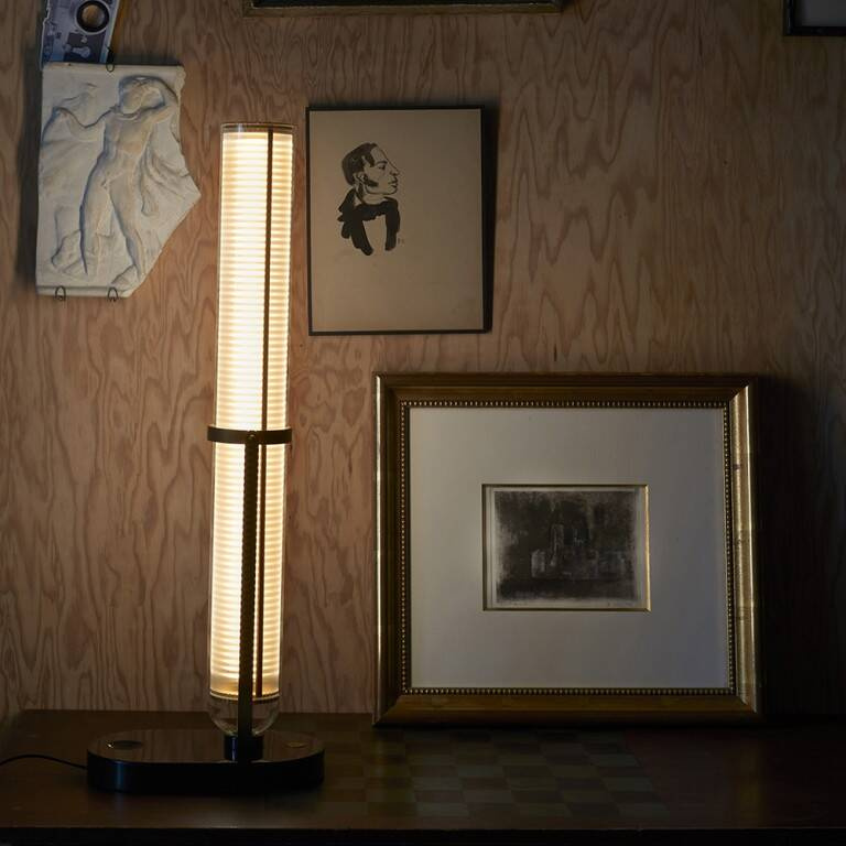 DCW:: La lampe Frechin table lamp, gold, height 65 cm