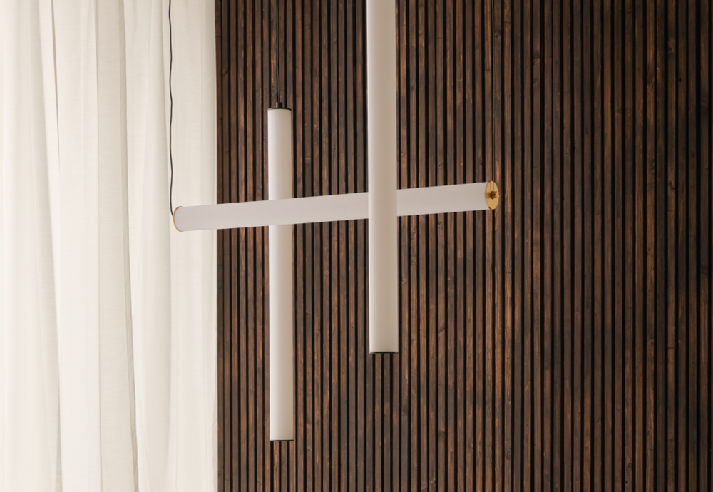 Aromas :: Tube Horizontal Hängelampe gold, Breite 86 cm