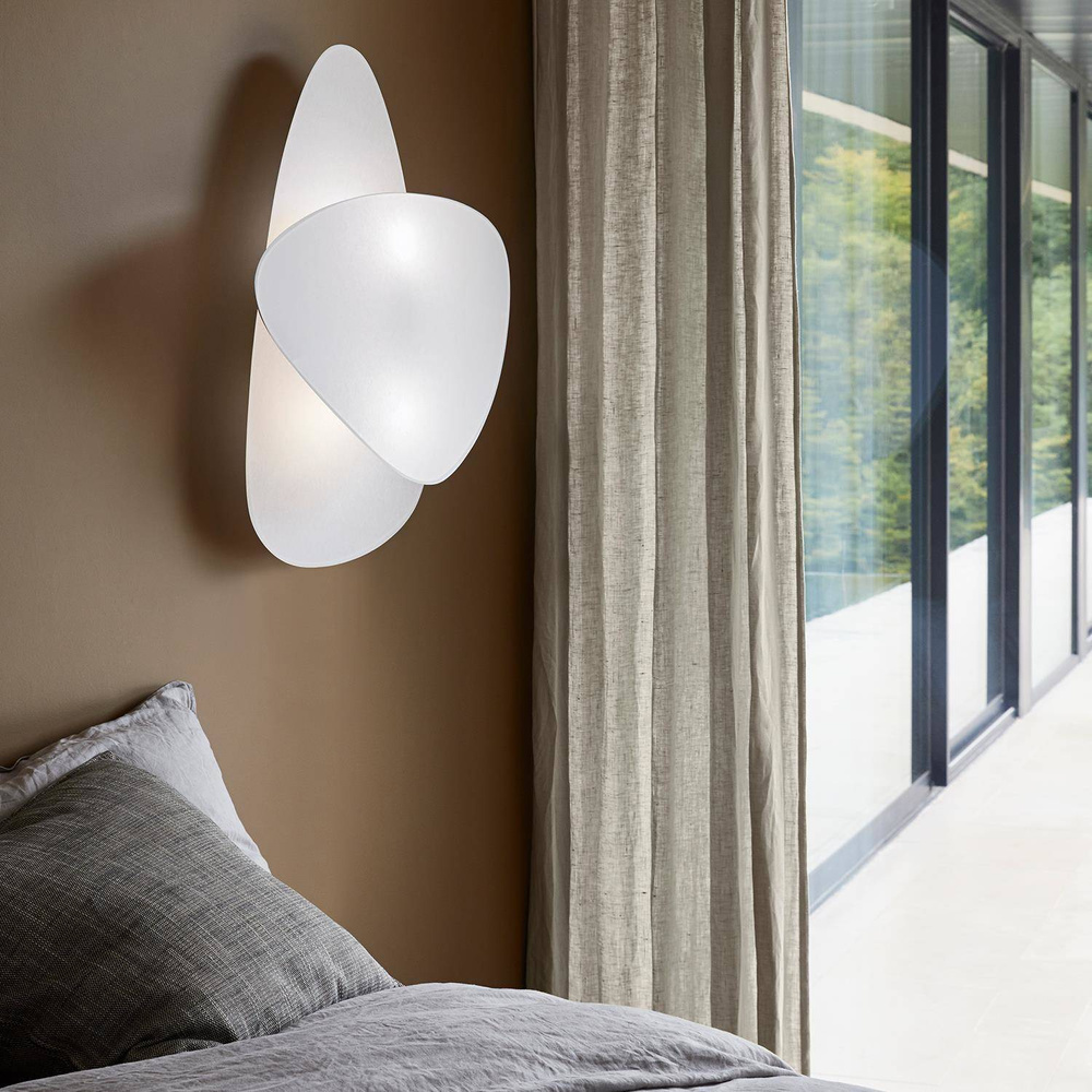 Market Set :: Wandlampe Leinwand Screen Größe 2L Höhe 59 cm weiß