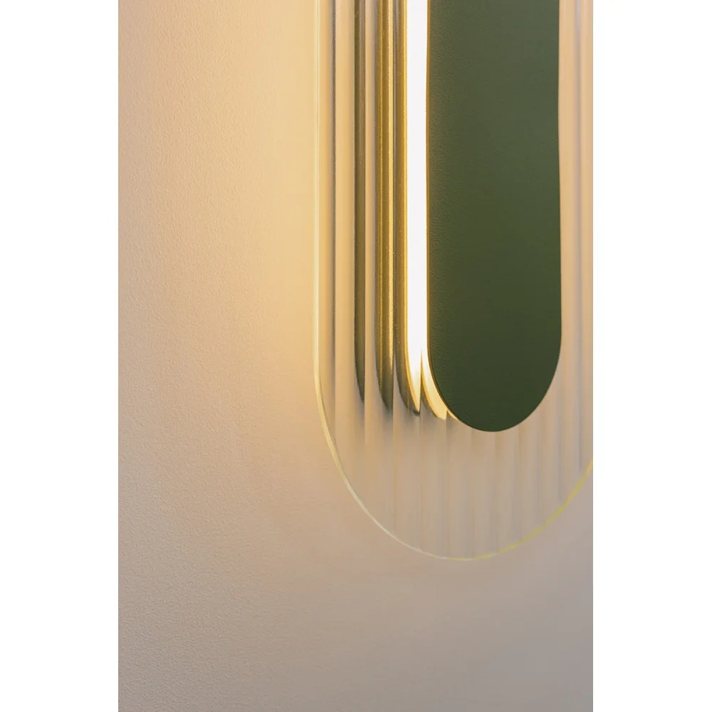 Ummo :: Riflo W A wall lamp / sconce, height 43.5 cm, olive 3000K