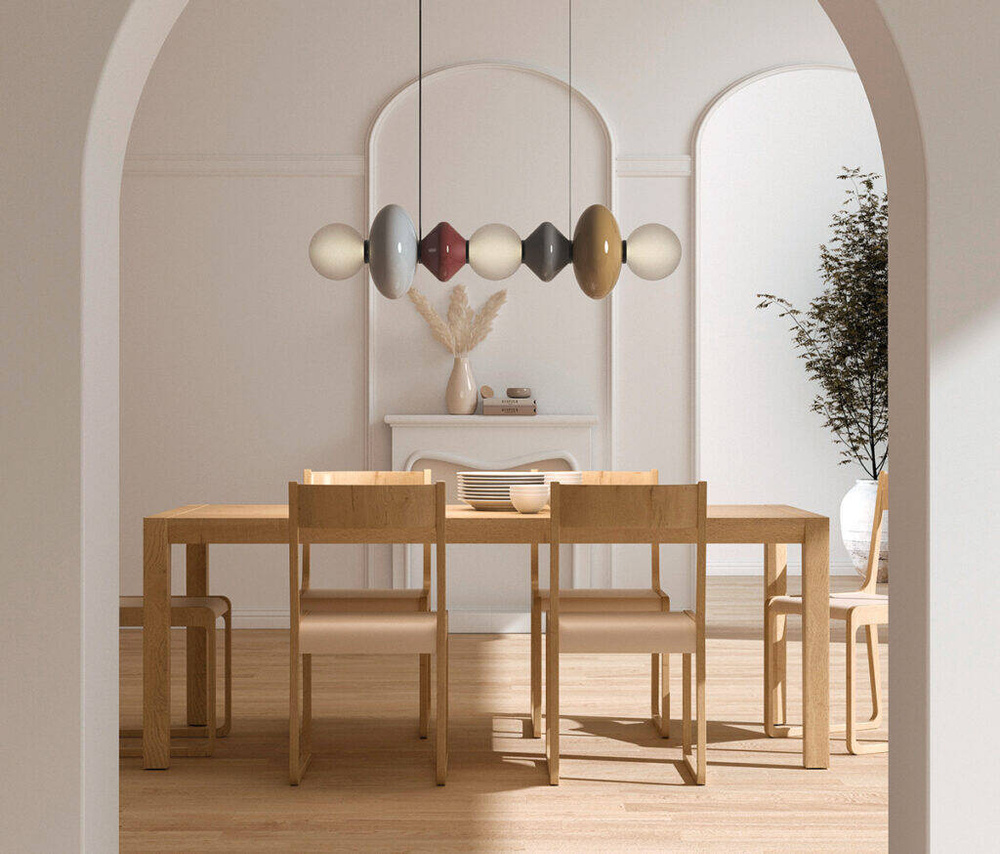 Aromas :: Mapi Hängeleuchte, Breite 117 cm, horizontal, milchig-transparent