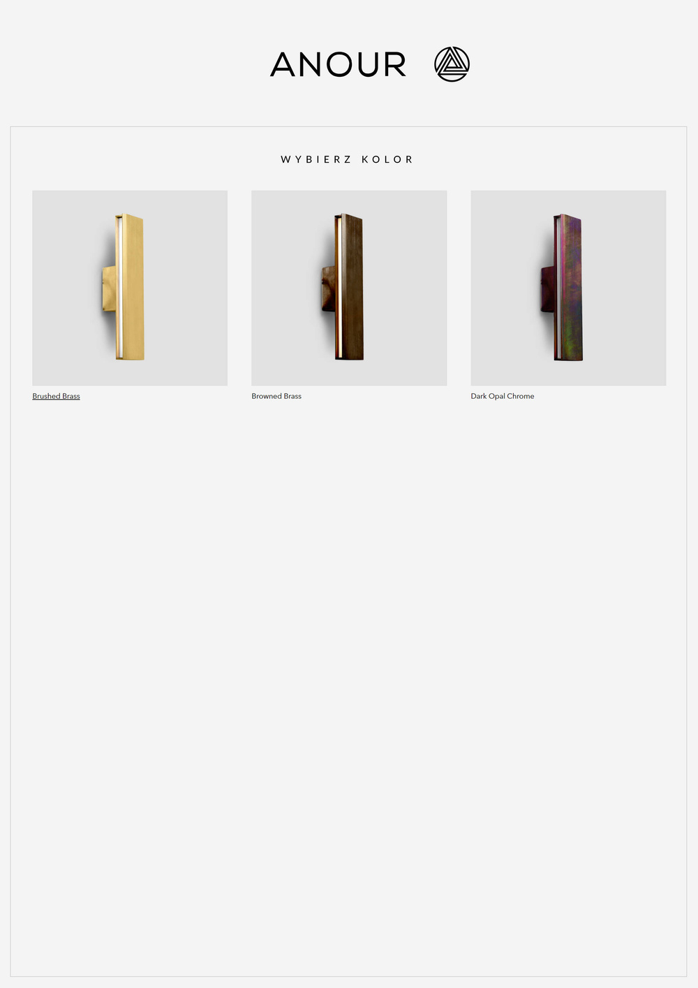 Anour :: Papilio Single wall lamp / sconce, width 8 cm, brown brass